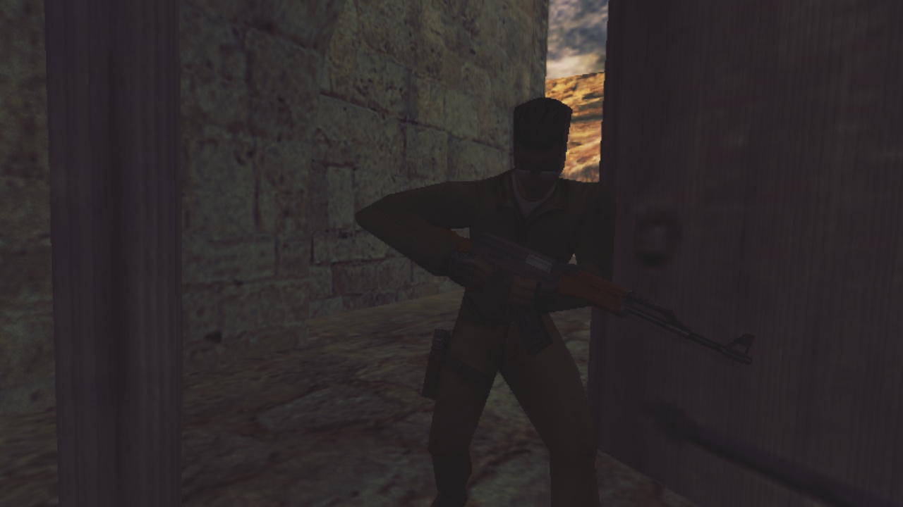 Jugador terrorista recargando el arma