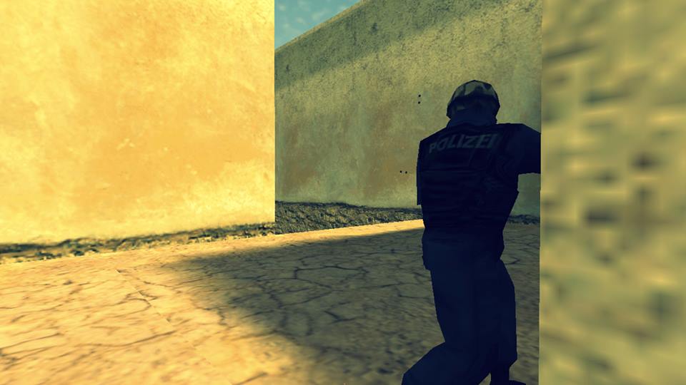 Policia cubriendo zona falso en el mapa Tuscan