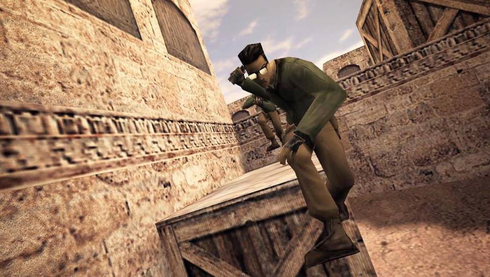 Terrorista Leet preparado para rushear y abrir site B en Dust 2 con granada Flash